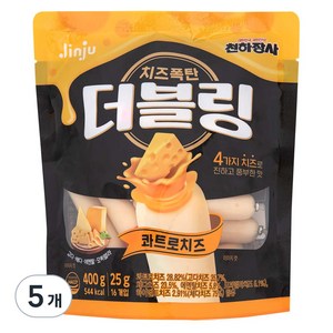 천하장사 더블링 콰트로치즈 소시지, 400g, 5개