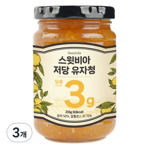 스윗비아 저당 유자청, 235g, 1개입, 3개