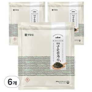 정담김 구운 김가루, 100g, 6개