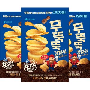 오리온 무뚝뚝감자칩 통후추소금맛, 60g, 3개