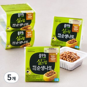 풀무원 실의 힘 매일아침 순생나또 8개입, 396g, 5개