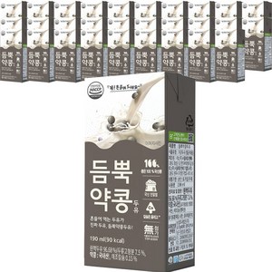 유기농마루 듬뿍약콩 두유, 190ml, 32개