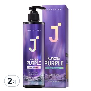 제이숲 컬러제이 오로라 보색 샴푸 퍼플 우디 플로럴향, 380ml, 2개