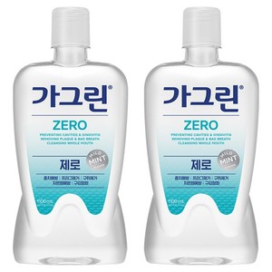 가그린 제로 구강청결제, 1.1L, 2개