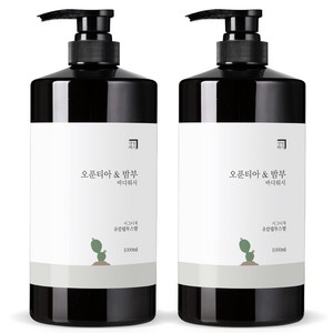 살림백서 오푼티아 앤 밤부 바디워시 유칼립투스향, 2개, 1L