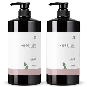 살림백서 오푼티아 & 밤부 헤어 트리트먼트, 1L, 2개