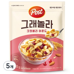 포스트 그래놀라 크랜베리 아몬드 시리얼, 570g, 5개