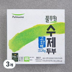 풀무원 고단백 수제두부, 200g, 3개