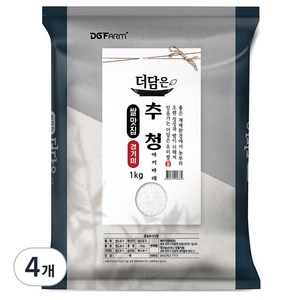 더담은 2024년산 햅쌀 경기미 추청 아끼바레 쌀, 특등급, 1kg, 4개