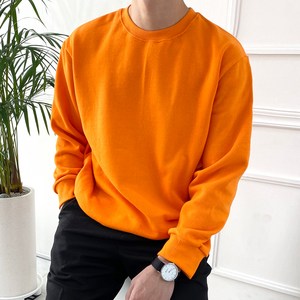 오티디 남녀공용 오버핏 쮸리 무지 맨투맨