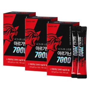 뉴트리디데이 시그니처 스트롱 아르기닌 7000 액상스틱 15p, 300g, 3개