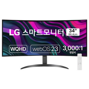 LG전자 WQHD MyView 스마트 커브드 모니터 34SR60QC, 86.4cm