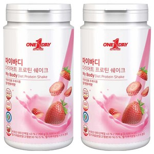 원데이뉴트리션 마이바디 다이어트 프로틴 쉐이크 딸기앤쿠키맛, 700g, 2개