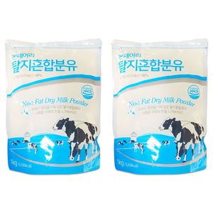 본데어리 탈지 혼합분유, 1kg, 2개