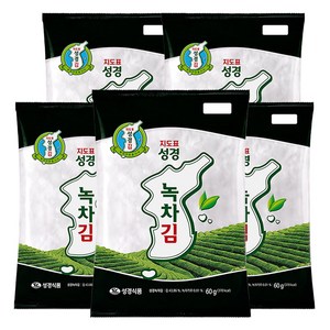 성경식품 성경 녹차김, 60g, 5개