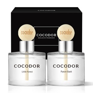 코코도르 우드볼 차량용디퓨저 50ml 2개입, 포레스트(리틀 포레스트, 편백), 1세트