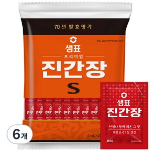 샘표 프리미엄 진간장 S 200p, 1.2L, 6개