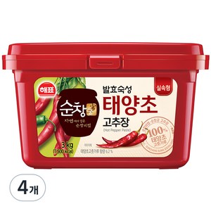 사조 해표 순창궁 태양초 고추장, 3kg, 4개