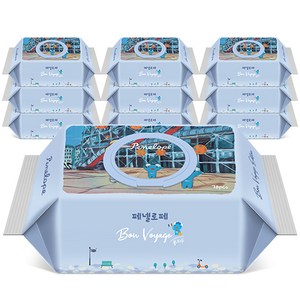 페넬로페 본보야지 퐁피두 저자극 아기물티슈 캡형, 75g, 70매, 10팩