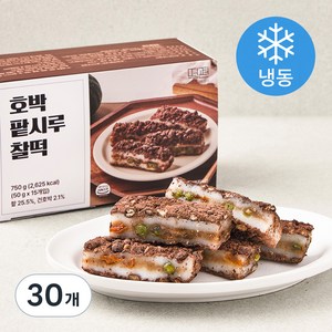 떡편 호박 팥 시루 찰떡 (냉동), 50g, 30개