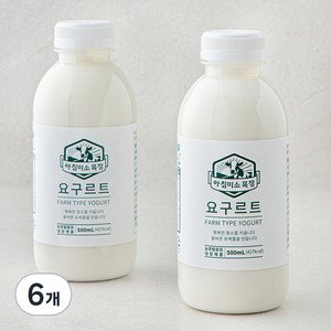 아침미소목장 요구르트, 500ml, 6개