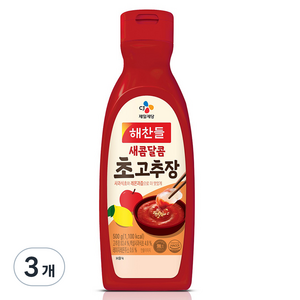 해찬들 새콤달콤 초고추장 튜브형, 500g, 3개