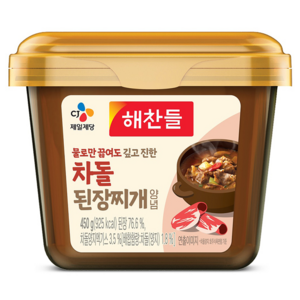 해찬들 물로만 끓여도 깊고 진한 차돌 된장찌개 양념, 450g, 1개