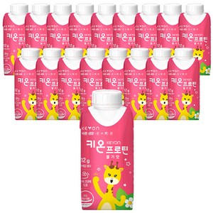 함소아 키온 프로틴 어린이 단백질 음료, 200ml, 18개, 딸기