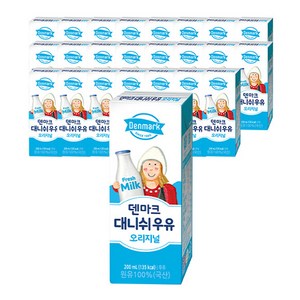 덴마크 대니쉬 오리지널 우유, 200ml, 24개