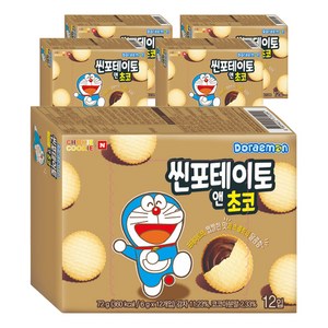 초키앤쿠키 도라에몽 씬 포테이토 앤 초코, 72g, 5개