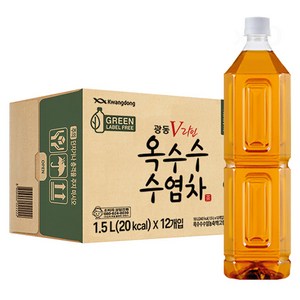 광동옥수수수염차 무라벨, 1.5L, 12개