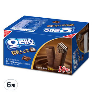 오레오 웨하스 스틱 초코, 150g, 6개