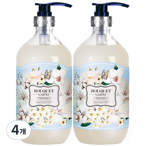 부케가르니 딥퍼퓸 샴푸 베이비파우더, 1000ml, 4개