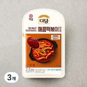 다담 매콤떡볶이 양념, 140g, 3개