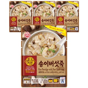 오뚜기 오즈키친 송이버섯죽, 450g, 4개