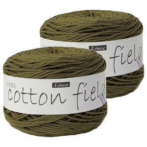 니뜨 코튼 필드 뜨개실 80g, 326 카키, 2개