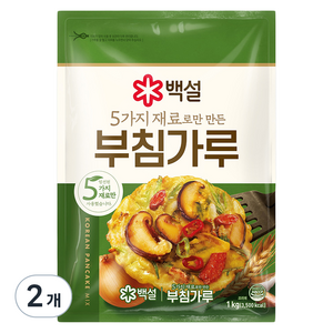 백설 5가지 재료로만 만든 부침가루, 2개, 1kg