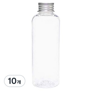 병도매닷컴 DT200 투명 음료용기 알루미늄 실버캡, 200ml, 10개