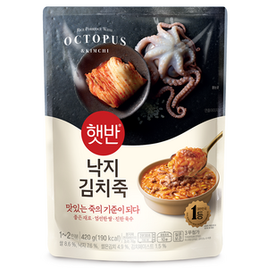 햇반 낙지김치죽, 420g, 1개