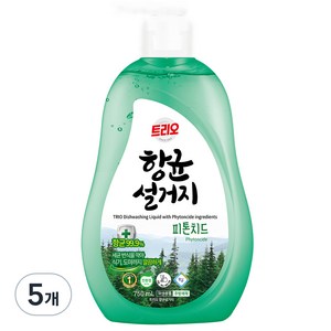 트리오 항균설거지 피톤치드 주방세제, 750ml, 5개