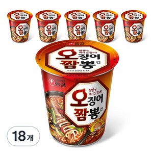 농심 오징어짬뽕 소컵 67g, 18개