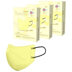 아이바나리 에어 황사방역용마스크 중소형 KF94, 10개입, 3개, 옐로우레몬
