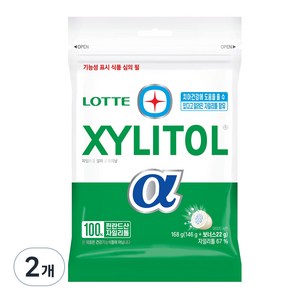 롯데자일리톨 알파 오리지날 껌, 168g, 2개