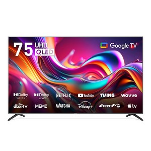 프리즘 190.5cm QLED 구글OS 스마트TV, 190.5cm(75인치), CP75G3Q, 벽걸이형, 방문설치