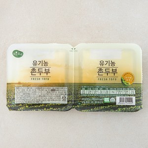 맑은물에 유기농 인증 촌두부, 300g, 2입