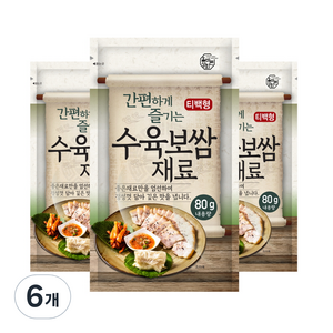 간편하게 즐기는 티백형 수육보쌈재료, 6개, 80g