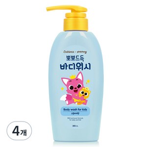 베비언스 핑크퐁 유아용 바디워시 복숭아향, 380ml, 4개