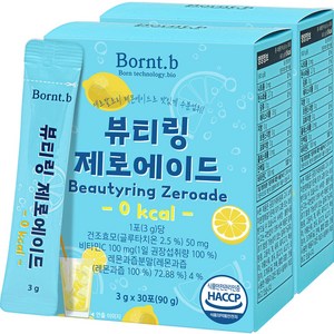 본트비 뷰티링 제로 에이드 분말 레몬맛, 3g, 30개입, 2개
