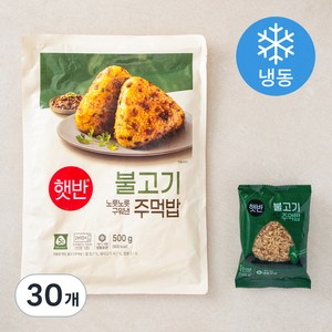 햇반 불고기 주먹밥 (냉동), 100g, 30개