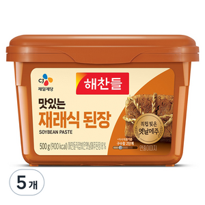 해찬들 재래식 된장, 500g, 5개